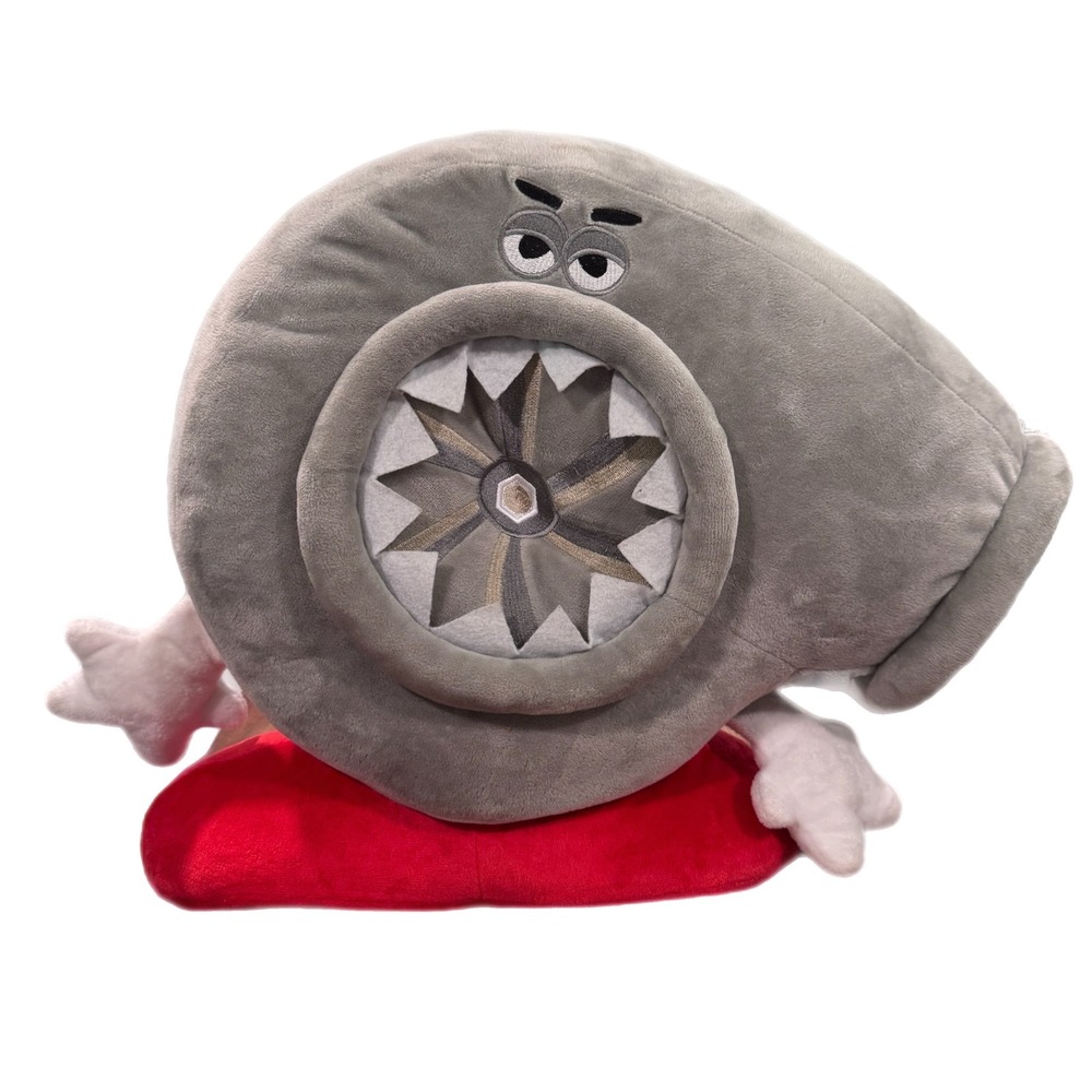 Summit Racing Timmy Turbo Plush Pillow Large Grey Red Automotive Turbocharger